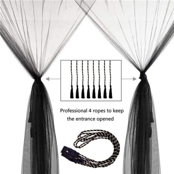 Mosquito NET for Bed Canopy, Four Corner Post Curtains Bed Canopy Elegant Net - Picture 5 of 8